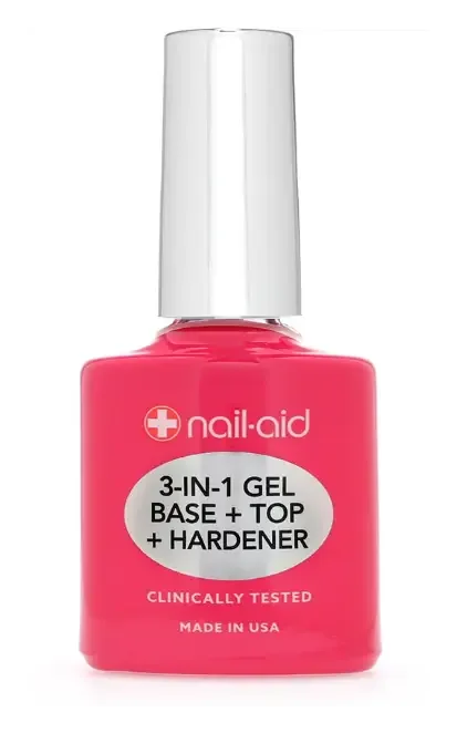 Nail-Aid 3-in-1 Gel Base + Top Coat + Hardener