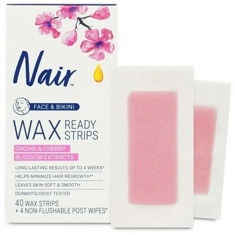 Nair Wax Ready Strips with Orchid & Cherry Blossom Extracts