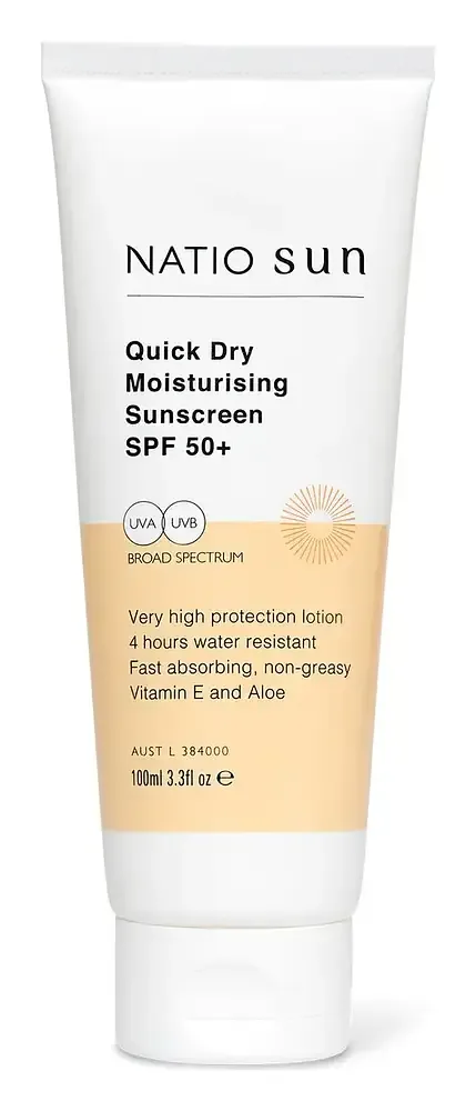 Natio Quick Dry Moisturising Sunscreen SPF 50+