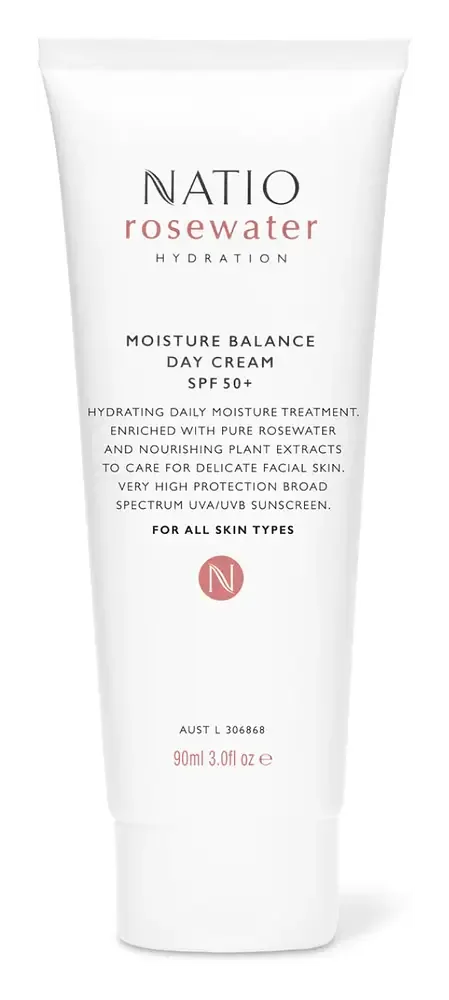 Natio Rosewater Hydration Moisture Balance Day Cream SPF 50+