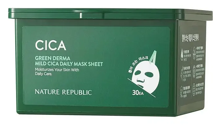 NATURE REPUBLIC Green Derma Mild Cica Daily Mask Sheet