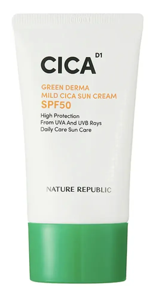 NATURE REPUBLIC Green Derma Mild Cica Sun Cream SPF 50