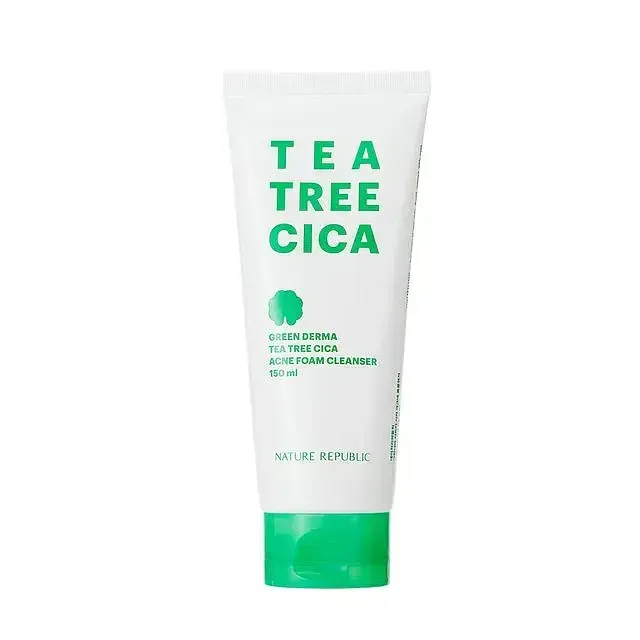 NATURE REPUBLIC Green Derma Tea Tree Cica Acne Foam Cleanser