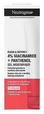 Neutrogena Clear and Defend + Gel Moisturiser with Niacinamide and Panthenol
