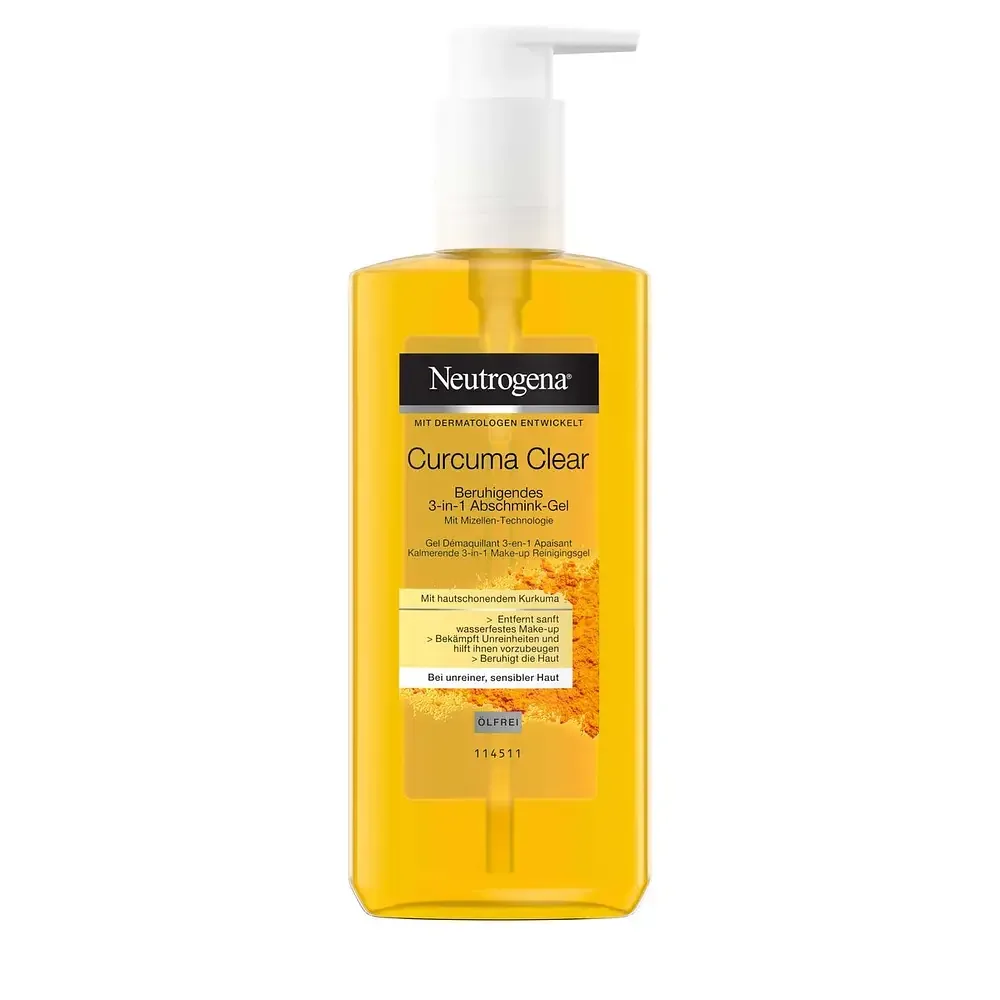 Neutrogena Curcuma Clear Beruhigendes 3-In-1 Abschmink-Gel