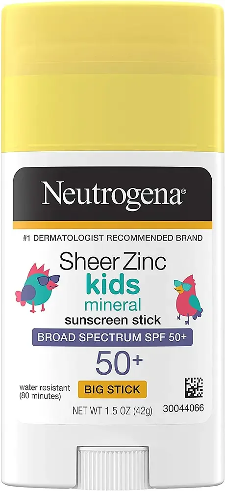 Neutrogena Sheer Zinc Kids Mineral Sunscreen Stick Broad Spectrum SPF 50+