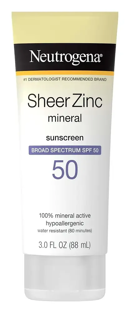 Neutrogena Sheer Zinc Mineral Sunscreen Lotion SPF 50