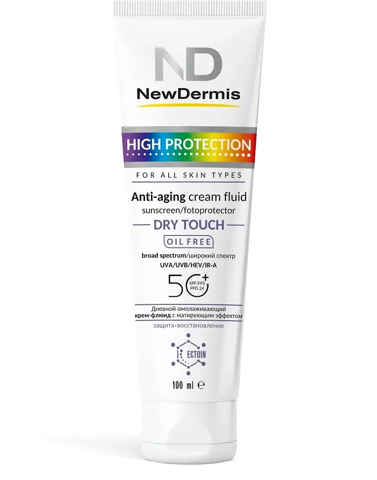 Newdermis High Protection Anti-Aging Cream Fluid Dry Touch SPF 50+