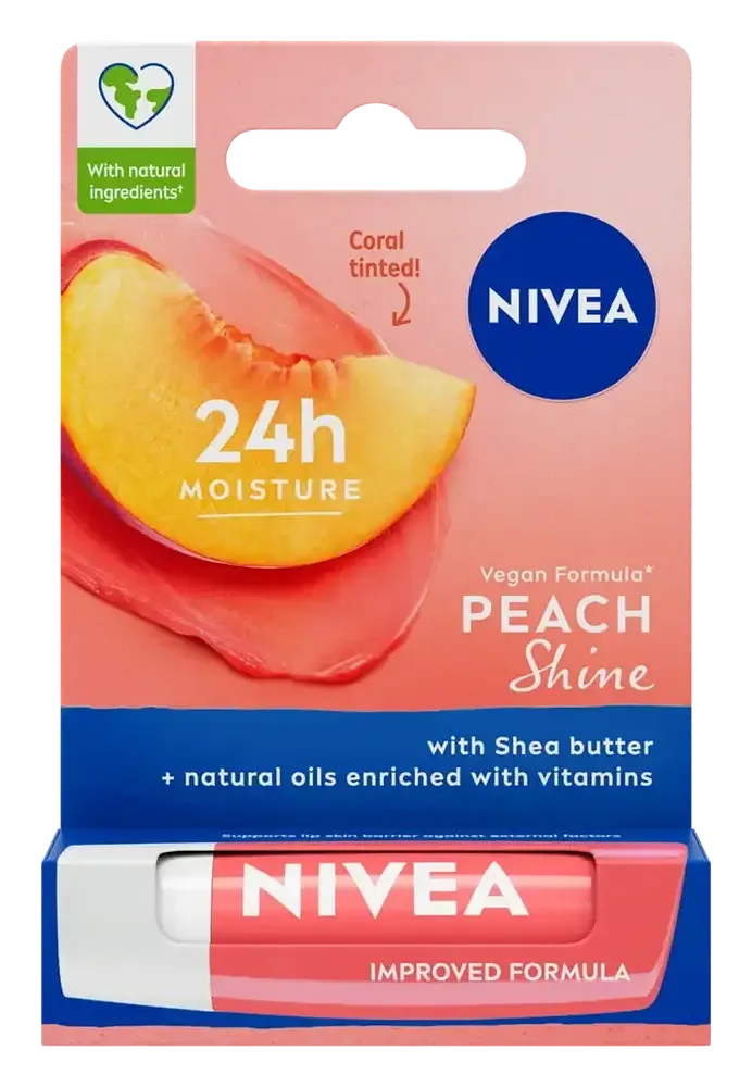 Nivea Peach Shine Lip Balm