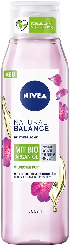 Nivea Wild Rose & Argan Oil Natural Balance Shower Gel