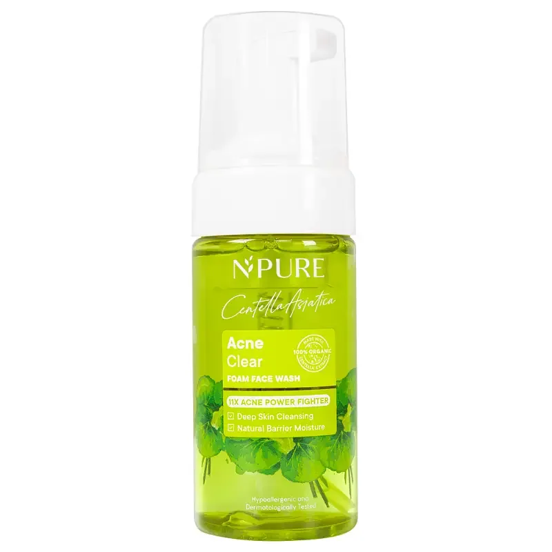 Npure Centella Asiatica Acne Clear Foam Face Wash