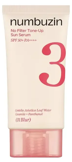 Numbuzin No.3 No Filter Tone-Up Sun Serum SPF 50+