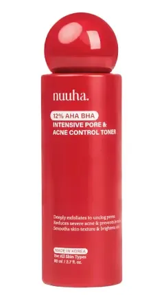 Nuuha Beauty 12% AHA BHA Intensive Pore & Acne Control Toner