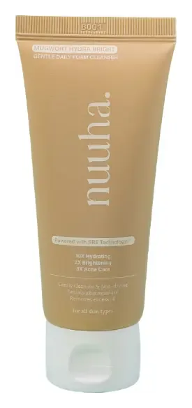 Nuuha Beauty Mugwort Hydra Bright Gentle Daily Foam Cleanser