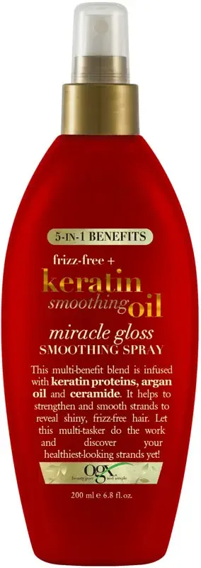 OGX Beauty Frizz-Free + Keratin Smoothing Oil Miracle Gloss Spray