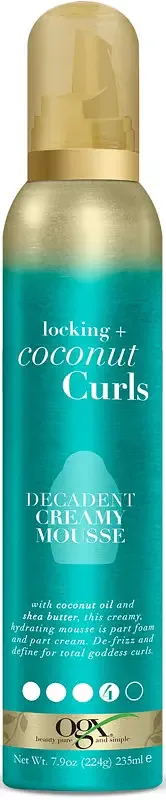 OGX Beauty Locking + Coconut Curls Decadent Creamy Mousse