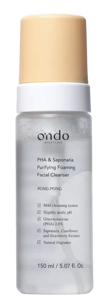 Ondo Beauty 36.5 PHA & Saponaria Purifying Foaming Facial Cleanser