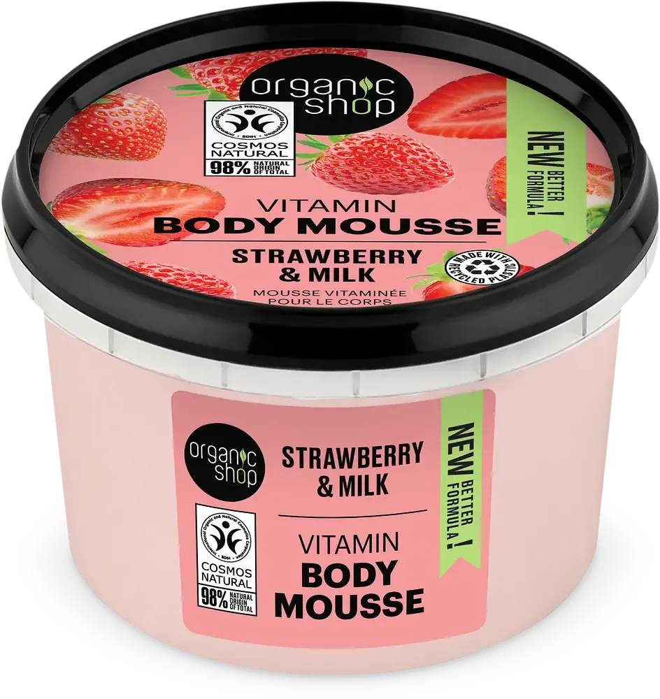 Organic Shop Strawberry & Milk Vitamin Body Mousse