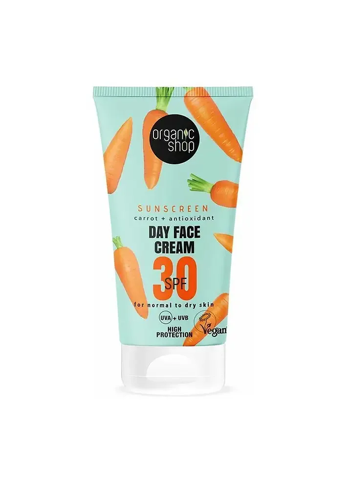 Organic Shop Sunscreen Carrot + Antioxidant Day Face Cream SPF 30