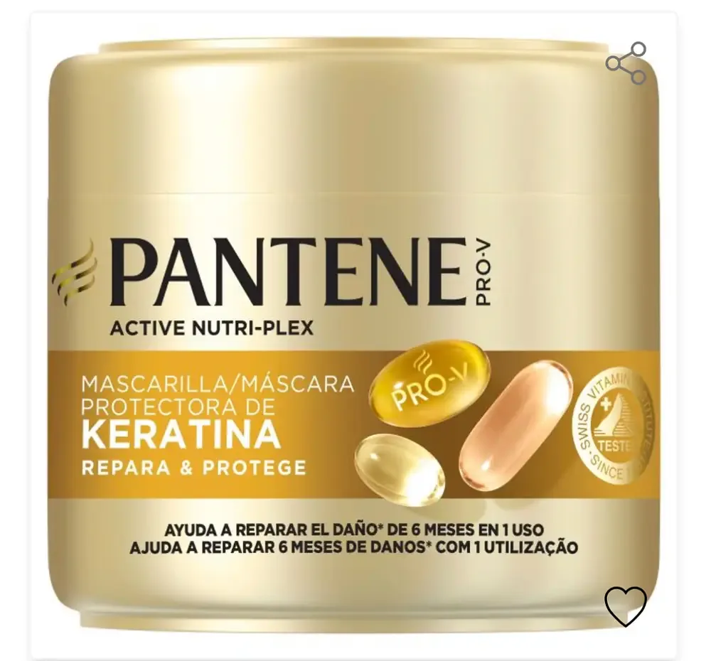 Pantene Pro-V Active Nutri-Plex Repara & Protege Mascarilla Capilar Keratina