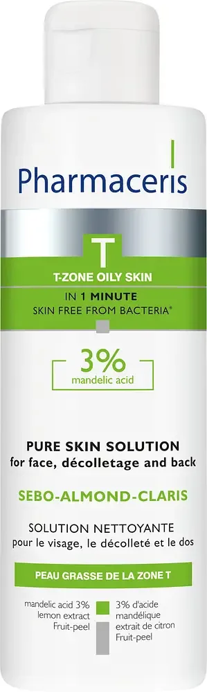 Pharmaceris T Cleansing Bacteriostatic Solution For Face, Décolleté And Back 3% Mandelic Acid Sebo-Almond-Claris