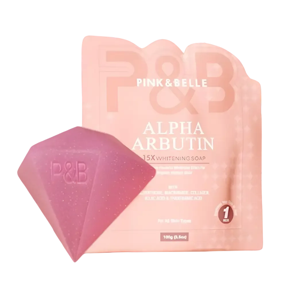 Pink & Belle Alpha Arbutin 15x Whitening Soap