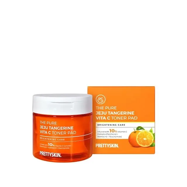 Pretty Skin The Pure Jeju Tangerine Vita C Toner Pad