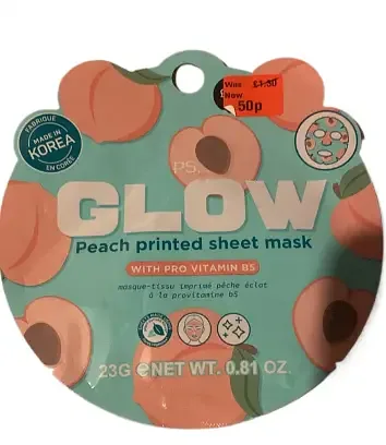 Primark PS... Glow Peach Printed Sheet Mask