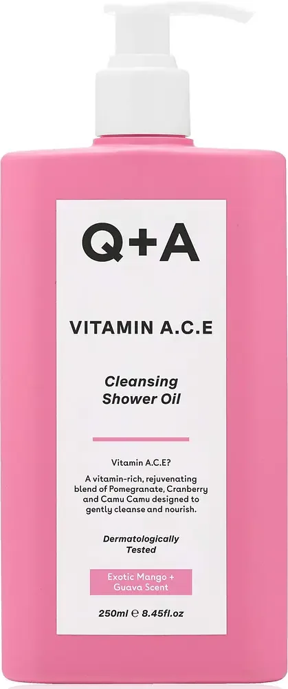 Q + A Vitamin A.C.E Cleansing Shower Oil