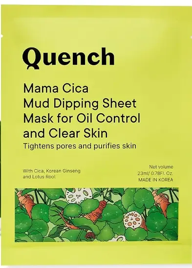 Quench Botanics Mama Cica Mud Dipping Sheet Mask