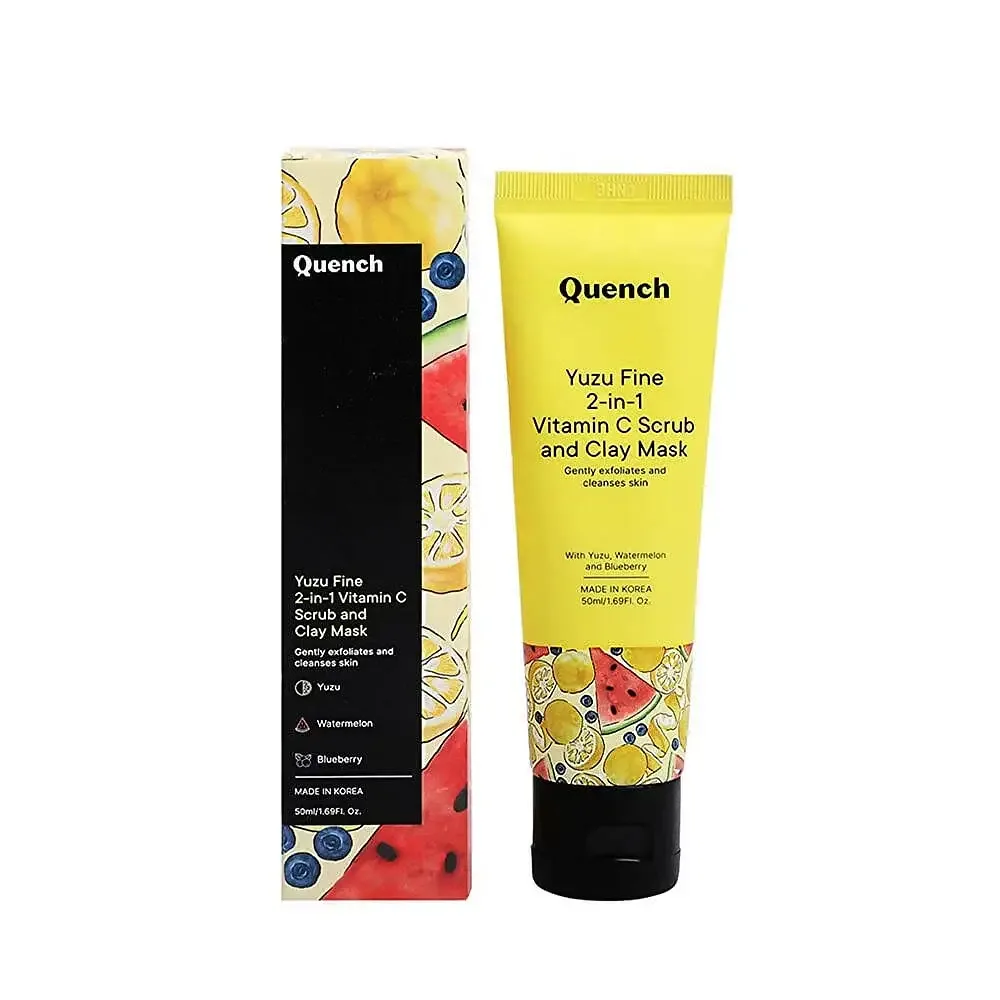 Quench Botanics Yuzu Fine 2-In-1 Vitamin C Scrub And Clay Mask