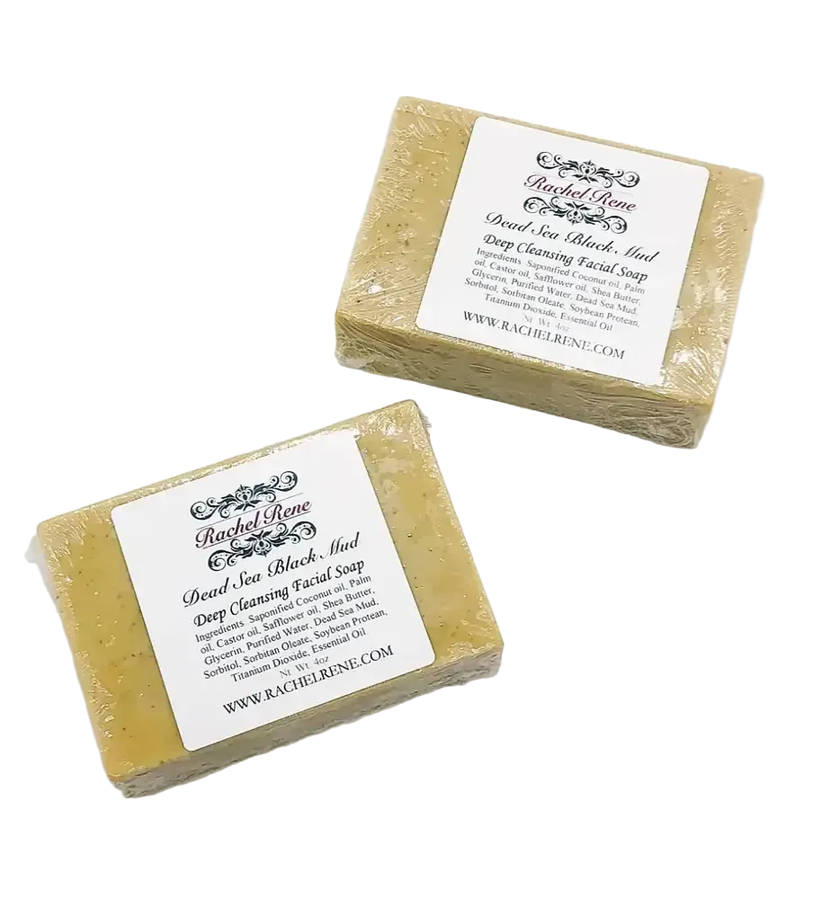 Rachel Rene Dead Sea Black Mud Deep Cleansing Facial Soap Bar