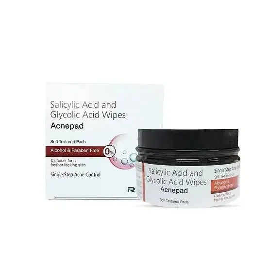 Regaliz Medicare Acnepad Salicylic Acid & Glycolic Acid Wipes