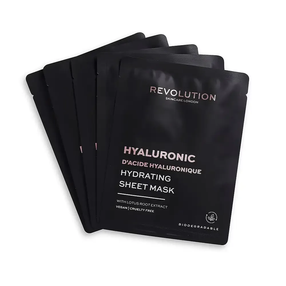 Revolution Beauty Biodegradable Hydrating Hyaluronic Acid Sheet Mask