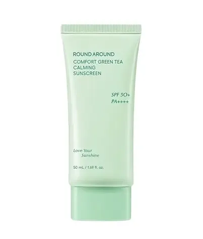 ROUND A'ROUND Comfort Green Tea Calming Sunscreen SPF 50+