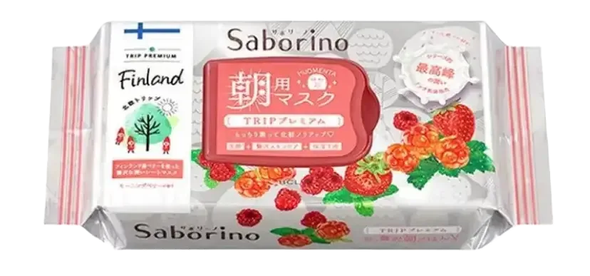 Saborino Premium Morning Facial Sheet Mask Finnish Cloudberries