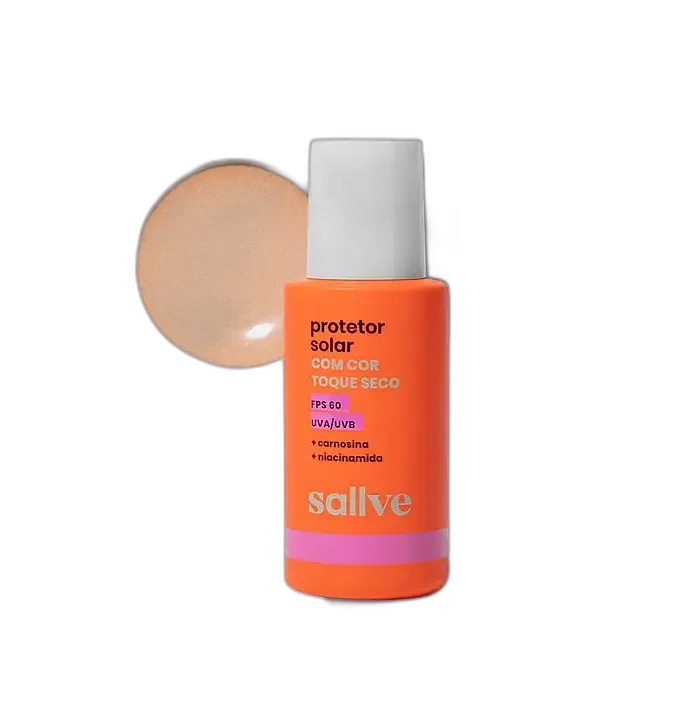 Sallve Protetor Solar Com Cor Toque Seco SPF 60