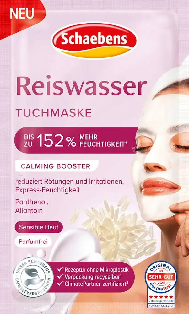 Schaebens Reiswasser Tuchmaske