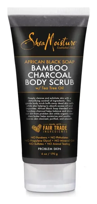 Shea Moisture African Black Soap Bamboo Charcoal Body Scrub