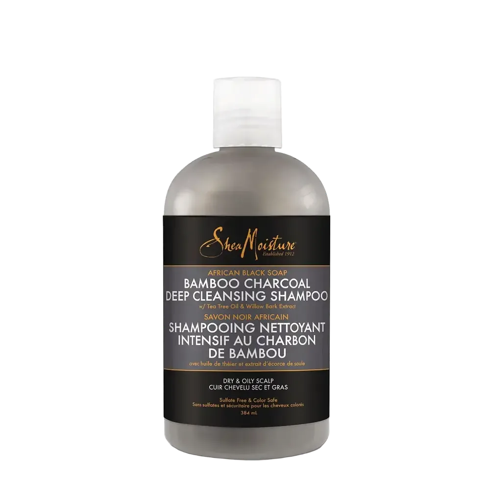 Shea Moisture African Black Soap Bamboo Charcoal Deep Cleansing Shampoo