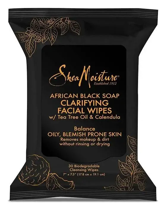 Shea Moisture African Black Soap Clarifying Facial Wipes