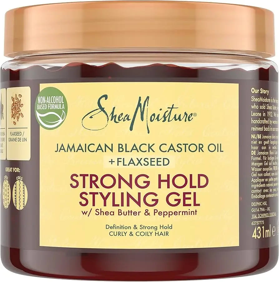 Shea Moisture Jamaican Black Castor Oil + Flaxseed Strong Hold Styling Gel