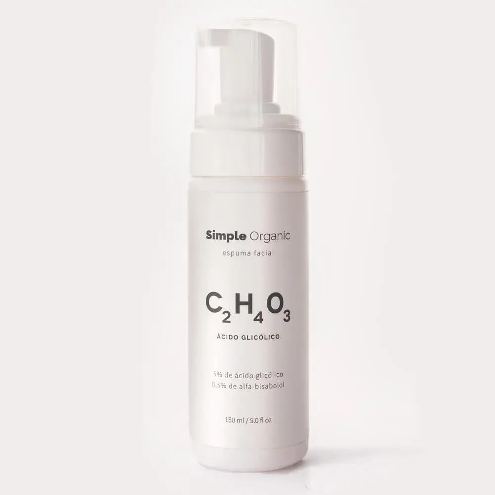 Simple Organic Espuma Facial de Ácido Glicólico