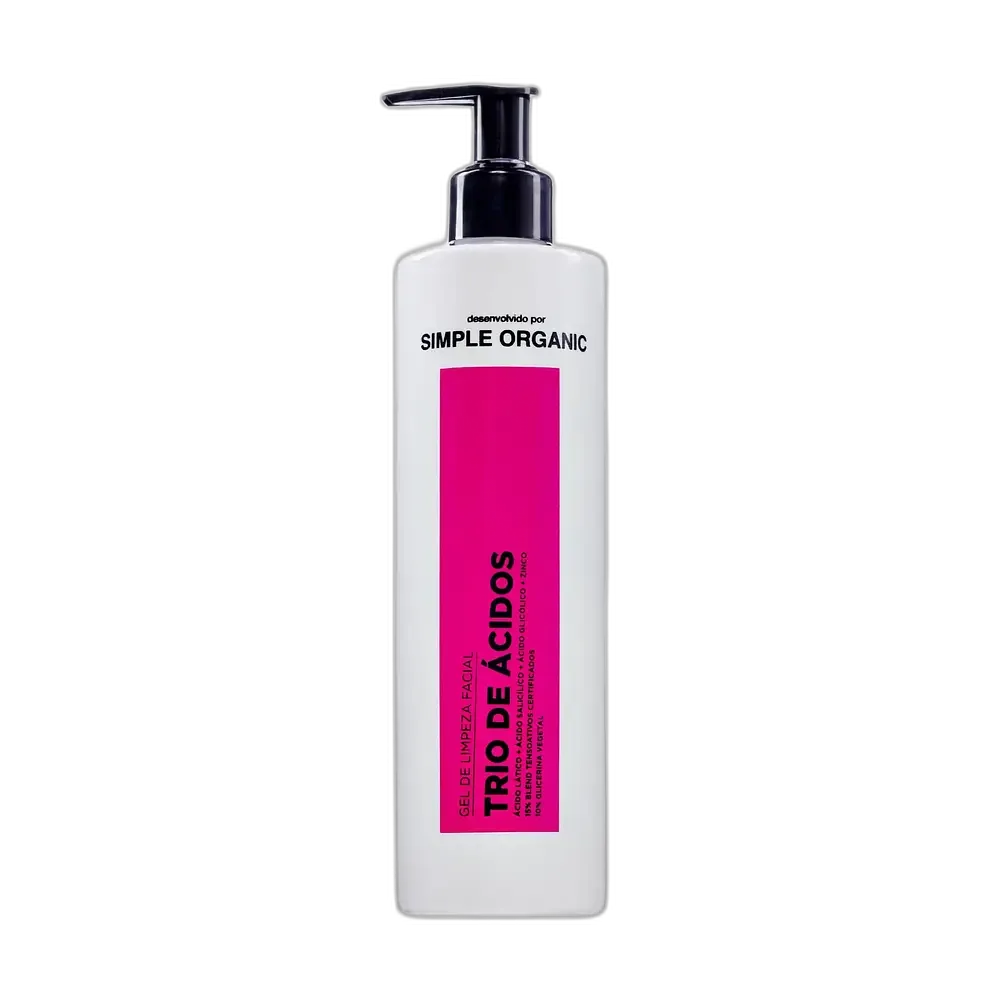 Simple Organic Gel De Limpeza Facial Trio De Ácidos