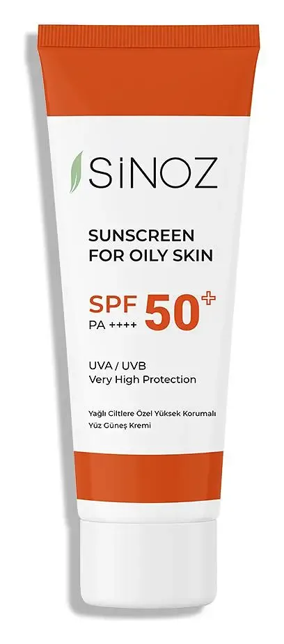 Sinoz Yağlı Ciltlere Özel Aydınlatıcı Yüksek Korumalı Yüz Güneş Kremi SPF50+ / PA++++
