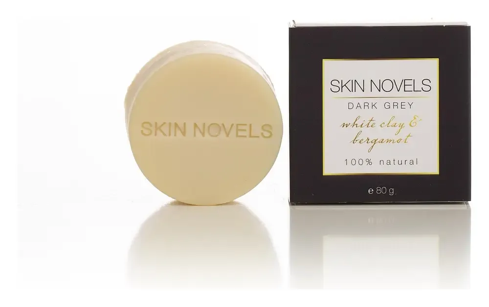 Skin Novels Dark Grey White Clay & Bergamot Natural Soap