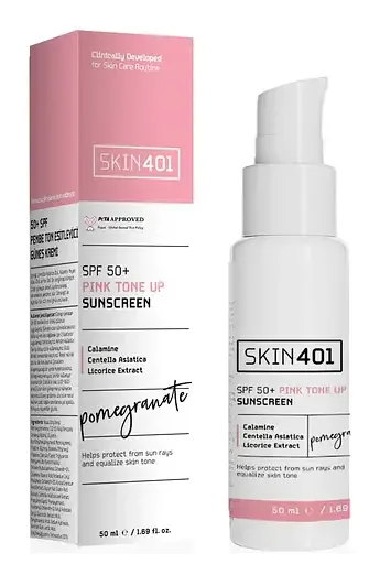 Skin401 SPF 50+ Pink Tone Up Sunscreen