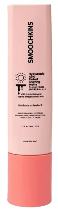 Smoochkins Hyaluronic Acid Tinted Blurring Matte Sunscreen SPF 50