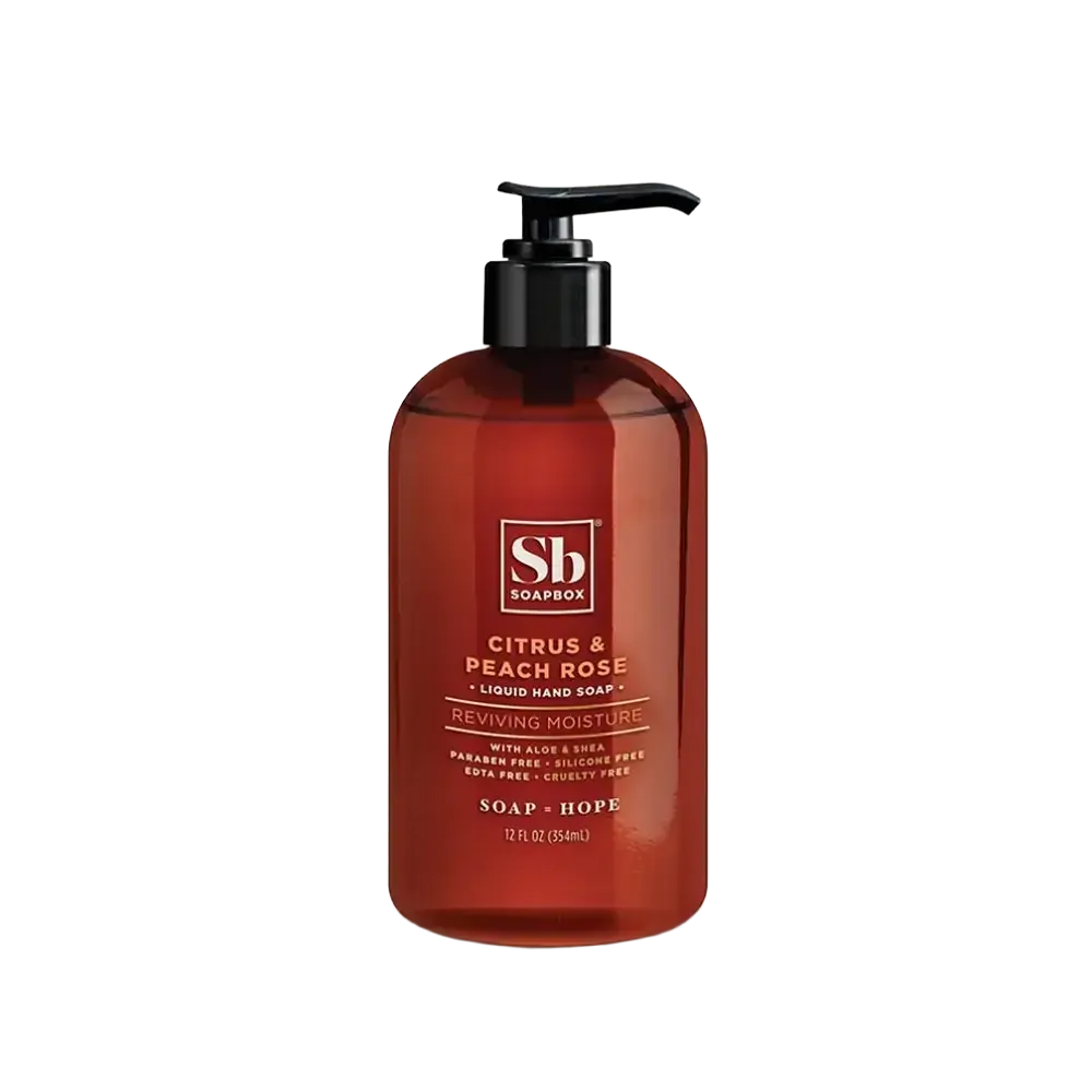 Soapbox Citrus & Peach Rose Reviving Moisture Liquid Hand Soap