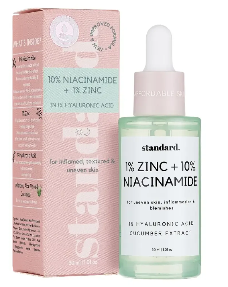 Standard Skin and Beauty 10% Niacinamide & 1% Zinc Serum